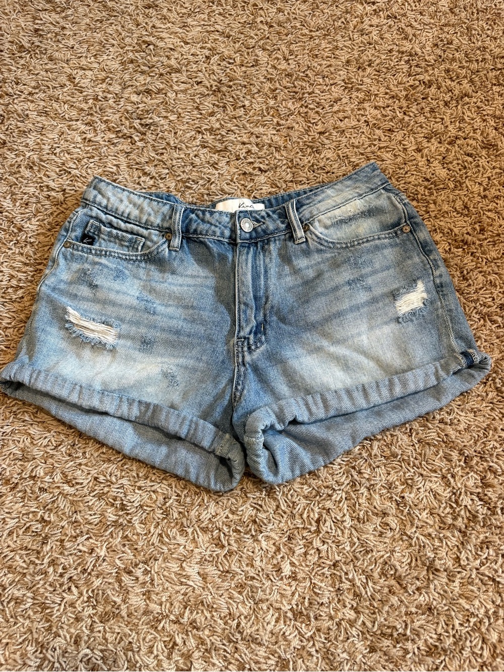 KanCan Distressed Jean Shorts Womens size Medium 100% cotton